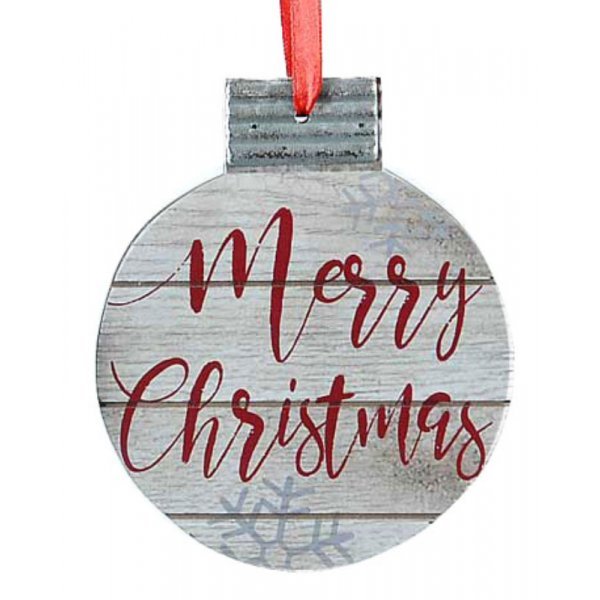 Χριστουγεννιάτικo Ξύλινο Στολίδι, με "Merry Christmas" (15cm)